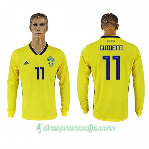 Švedska Dres Guidetti 11 Domaći Svjetsko prvenstvo 2018 Dugim Rukavima Švedska Dres Guidetti 11 Domaći Svjetsko prvenstvo 2018 Dugim Rukavima